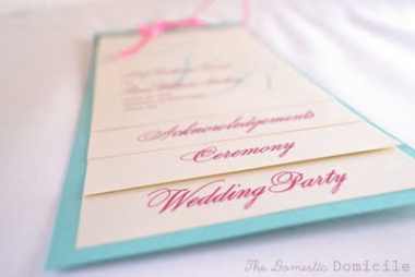 make a wedding program online free